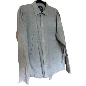 Cotton Blend Button Down Dress Shirt // Stafford Men's Neck 17